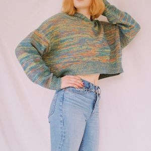 hooded colorful sweater!